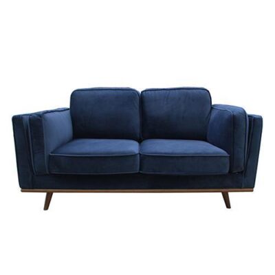 York Sofa 2 Seater Fabric Cushion Modern Sofa Blue Colour York Sofa 2 Seater Fabric Cushion Modern Sofa Blue Colour