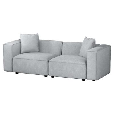 Modular Sofa Chaise Set 2-Seater Grey