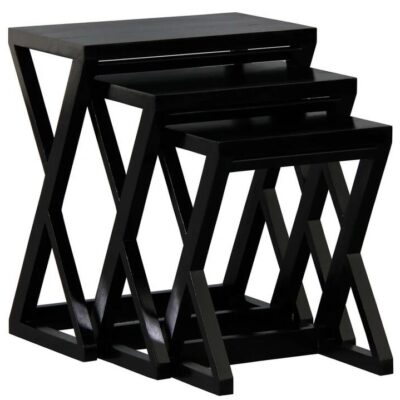 Manhattan Nest of Tables - Set of 3 (Black)