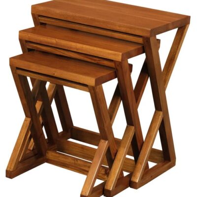 Manhattan Nest of Tables - Set of 3 (Light Pecan)