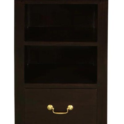 Tasmania 1 Drawer Solid Mahogany Timber Lamp Table (Chocolate)
