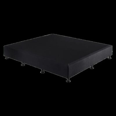 Palermo King Ensemble Bed Base Midnight Black Linen Fabric