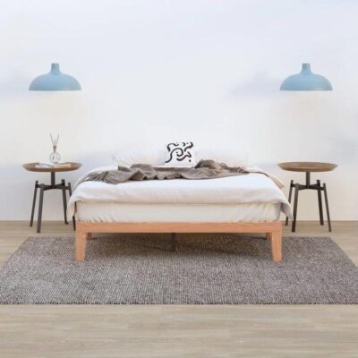 Warm Wooden Natural Bed Base Frame – Queen Warm Wooden Natural Bed Base Frame – Queen