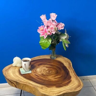 Round Raintree Wood Live Edge Coffee Table