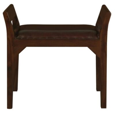 Wilson Genuine Leather Single Seater Stool/Bench (Mahogany) Wilson Genuine Leather Single Seater Stool/Bench (Mahogany)
