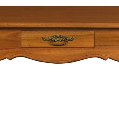 French Provincial 2 Drawer Coffee Table - Light Pecan