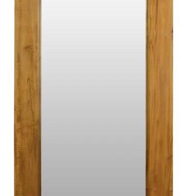 Manhattan Solid Timber Frame Wall Mirror - Light Pecan