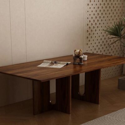 Walnut Melamine Dining Table 8 Seater