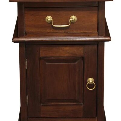 Tasmania 1 Solid Door 1 Drawer Bedside (Mahogany)