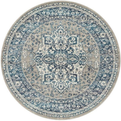 Babylon 207 Blue Round by Rug Culture-200X200CM - ROUND