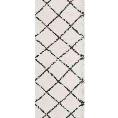 Saffron 22 White Runner by Rug Culture - 400X80CM RUNNER