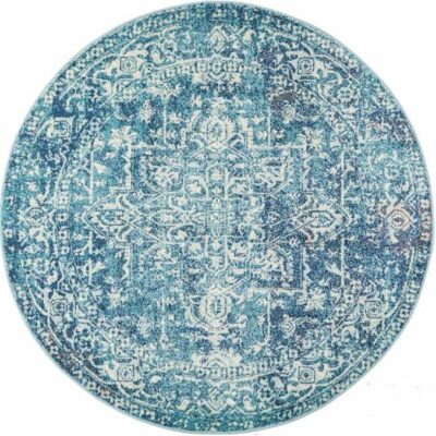 Evoke 253 Blue Round by Rug Culture -240X240CM – ROUND Evoke 253 Blue Round by Rug Culture -240X240CM - ROUND
