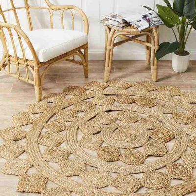 Atrium Tessellate Natural Round By Rug Culture - 200X200CM - ROUND
