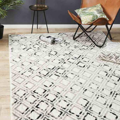 Metro 607 Black White by Rug Culture – 290X200CM – RECTANGLE Metro 607 Black White by Rug Culture - 290X200CM - RECTANGLE