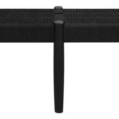 Kelly Loom Oak Bench (Black)