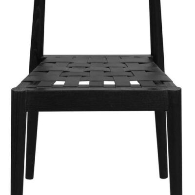 Elliot Leather Dining Chair (Black)
