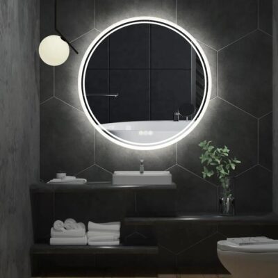 Interior Ave – 80cm Round Frameless LED Bathroom Mirror Interior Ave - 80cm Round Frameless LED Bathroom Mirror