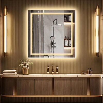 Interior Ave – 80 x 80cm Square Frameless LED Bathroom Mirror Interior Ave - 80 x 80cm Square Frameless LED Bathroom Mirror