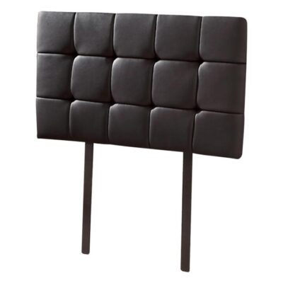 PU Leather Single Bed Deluxe Headboard Bedhead - Black