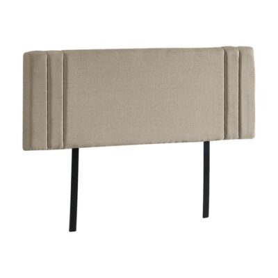 Linen Fabric Queen Bed Deluxe Headboard Bedhead – Beige Linen Fabric Queen Bed Deluxe Headboard Bedhead - Beige