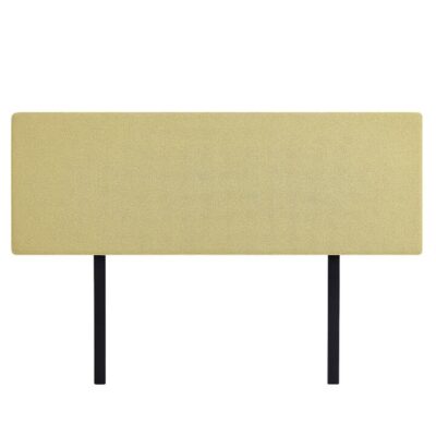 Linen Fabric King Bed Deluxe Headboard Bedhead - Sulfur Yellow