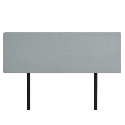Linen Fabric King Bed Deluxe Headboard Bedhead - Stone Grey