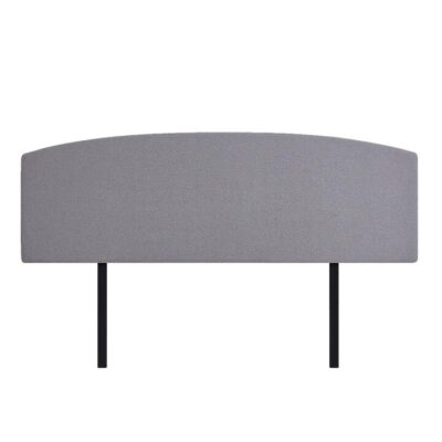 Linen Fabric King Bed Curved Headboard Bedhead - Slate Ash