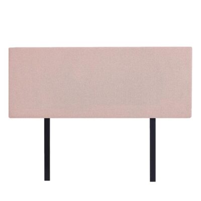 Linen Fabric Double Bed Deluxe Headboard Bedhead - Pale Pink
