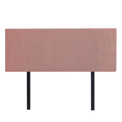 Linen Fabric Queen Bed Deluxe Headboard Bedhead - Pearl Copper Brown