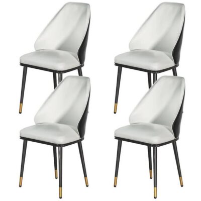 Artiss Dining Chairs Set of 4 Leather Seat Beige and Black