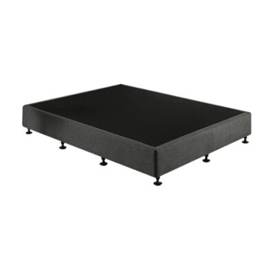 Palermo King Single Ensemble Bed Base Platinum Graphite Linen Fabric