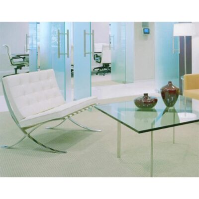 White Barcelona Chair - Classic Version - Replica