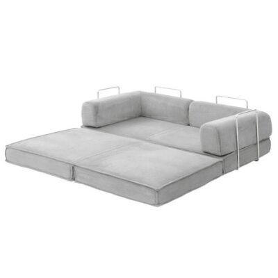 Artiss Convertible Folding Sofa Bed Grey Artiss Convertible Folding Sofa Bed Grey