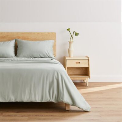 Ecosa Bamboo Bedding - Sheet set / Super King / Glacial Green