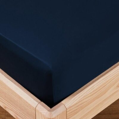 Ecosa Bamboo Bedding - Fitted sheet / Double / Dark Navy