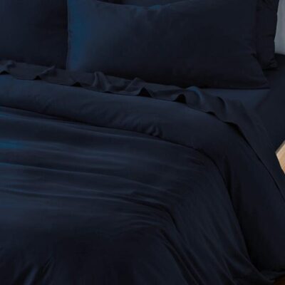 Ecosa Bamboo Bedding - Quilt cover / Queen / Dark Navy