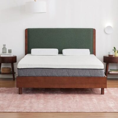 Haven Bed Frame - Double / Walnut/Evergreen