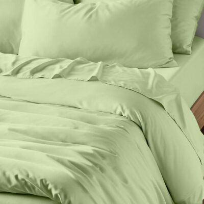 Ecosa Bamboo Bedding - Quilt cover / Single / Matcha Green