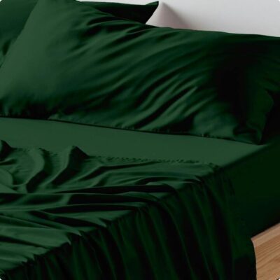Ecosa Bamboo Bedding - Sheet set / Double / Forest Green