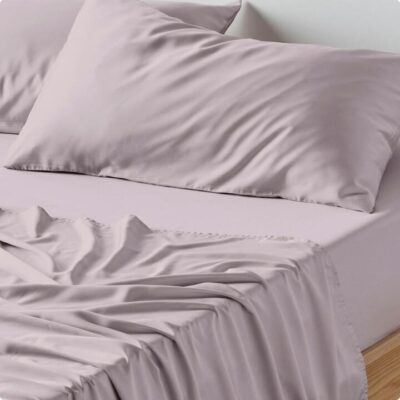 Ecosa Bamboo Bedding - Sheet set / Super King / Cloud Pink
