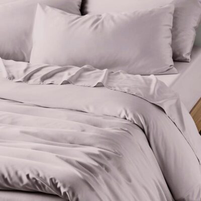 Ecosa Bamboo Bedding - Quilt cover / Queen / Cloud Pink