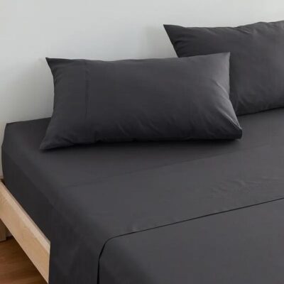 Cotton Bedding - Quilt cover set / Super King / Space Grey