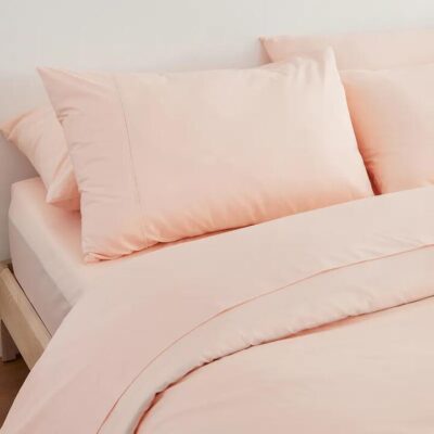 Cotton Bedding - Sheet set / Single / Pink Sand