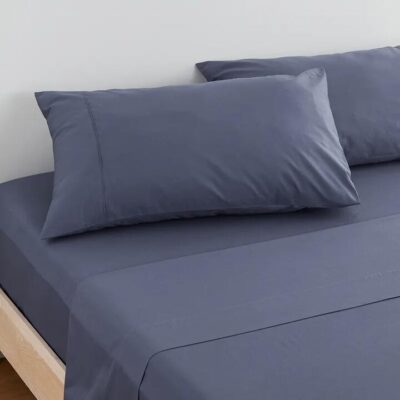 Cotton Bedding - Quilt cover set / Super King / Indigo Dusk